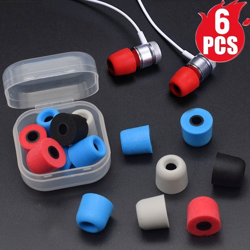 Earphone Foam Tip - 1-6 زوج لينة رغوة الذاكرة سماعات