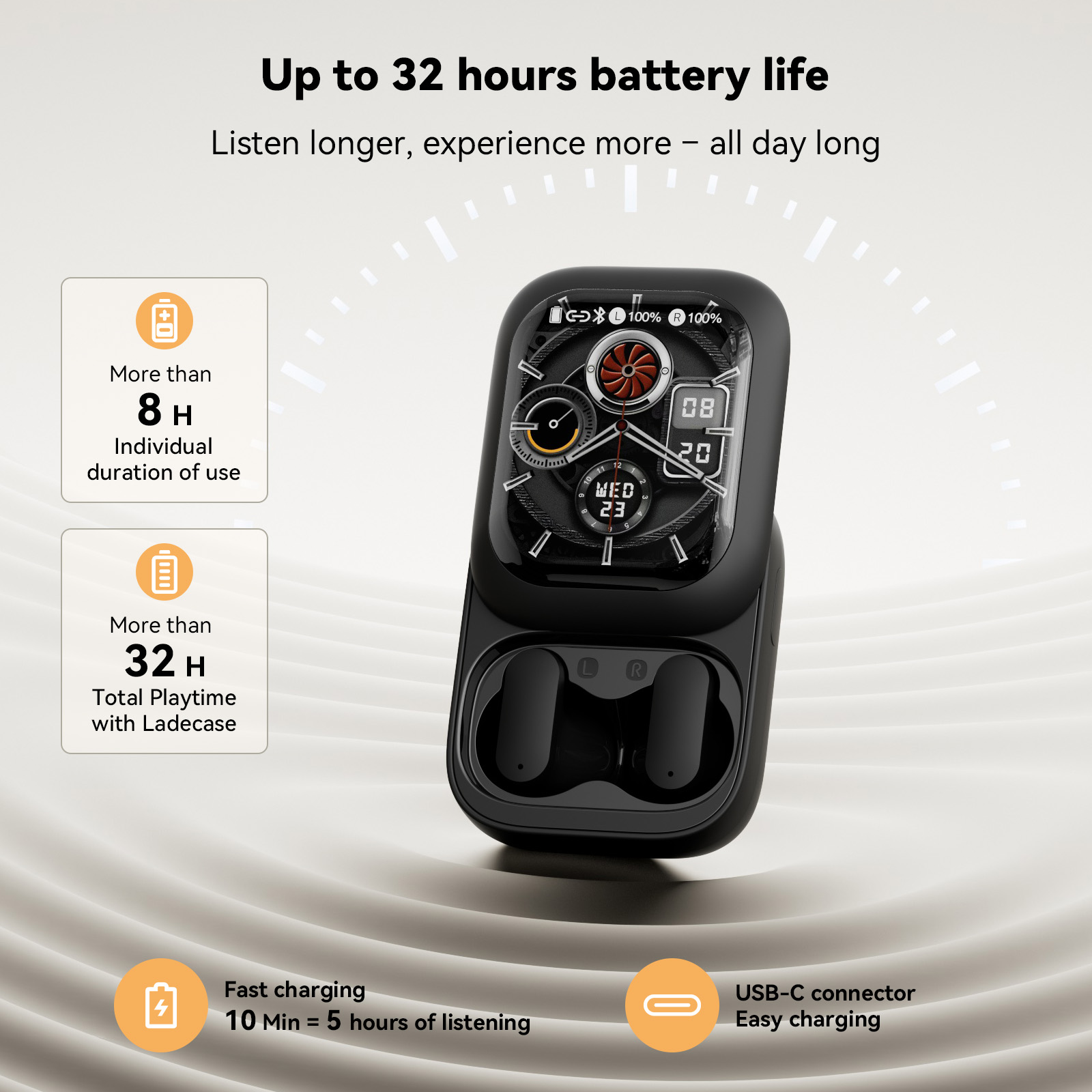 Wireless Earbuds Tws - سماعات أذن لاسلكية ZNP N04 بتقنية