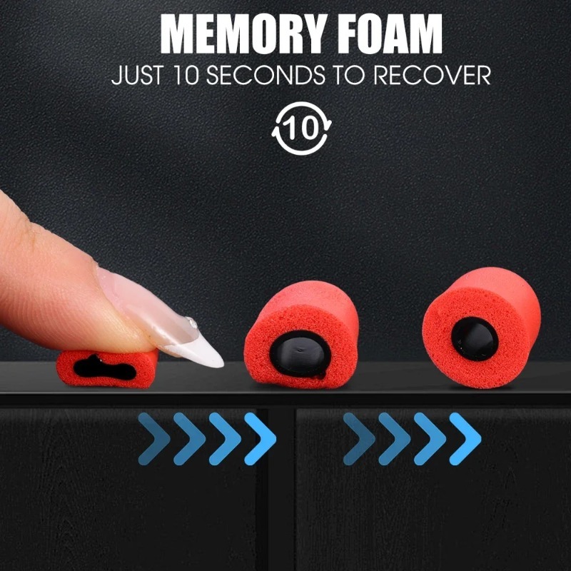 1-6 زوج لينة رغوة الذاكرة سماع - مراجعة Earphone Foam Tip وسعره